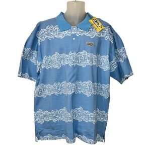 Y2K NWT Enyce Logo Print Mens 2XL  Short Sleeve Polo Street Wear Hip Hop